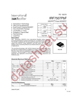 IRF7507PBF datasheet  